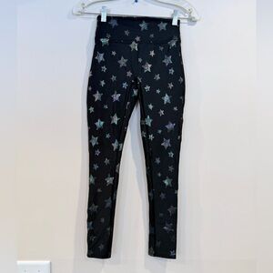 🔥Spanx  Black Star Patterned Kids Leggings Size S NWOT🔥